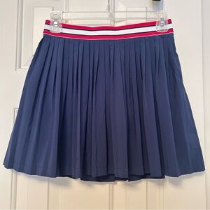 Lilly Pulitzer Luxletic Makara Pleated Skort UPF 50+ Low Tide Navy Size XS